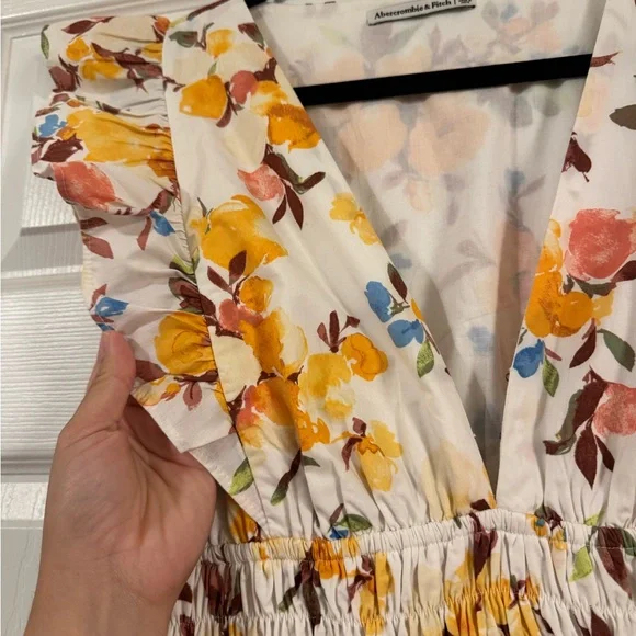 Abercrombie & Fitch Flutter Sleeve Midi Dress - Picture 11 of 12